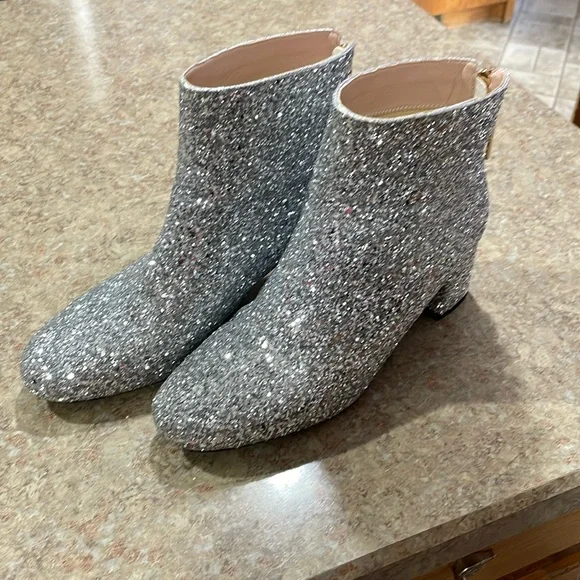 MAVMAX Shoes Mavmax Womens Sequin Glitter Ankle Boots Chunky